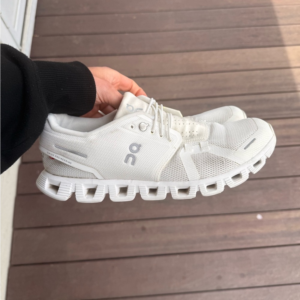 On Running White Mesh Sneakers